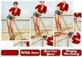 1950's Pin Up Girl Alice May Pyramid (red)