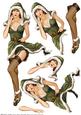 1950's Eva Grace Winter Wonderland (green) Decoupage Sheet