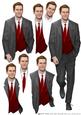 Art Deco Gentleman Antonio (red) Decoupage Sheet