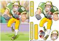 American Football Dude (green and Yellow)