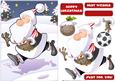 Football Santa Dude (red and White Stripes)