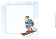 Skier Dude Blue 8x8 Insert