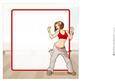 Fitness Dancer Dudess Brown Hair Insert 8x8