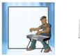 Keyboard Player Dude 8x8 Insert