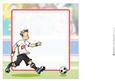 Football Dude Black, Red, White 8x8 Insert