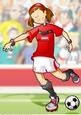Red and Black Football Girl A4