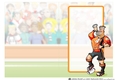 Rugby Dude: Orange, Black Stripes Insert