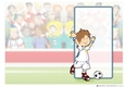 Mini Footballer Dude White and Blue Insert
