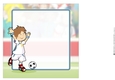 Mini Footballer Dude White and Blue 8x8 Quick Card Insert