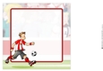 Football Dude Red, White and Yellow 8x8 Quick Card Insert