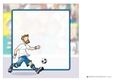 Football Dude White and Blue Beard 8x8 Insert