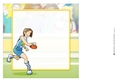 Aussie Rules Football Dudess Blue 8x8 Insert