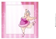 Ballerina Dudess Pink 8x8 Quick Card Insert