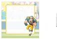 American Football Dude (Blue and Yellow) 8x8 Insert