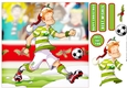 White and Green Footballer Dude Christmas 8x8