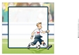 Football Dude White, Blue Fade 8x8 Insert