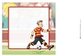 Football Dude Red, Yellow, Stripes 8x8 Insert