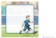 Football Dude Blue, Red and White, Stripes 8x8 Insert