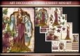 Art Deco Lady Sophia 4 Sheet Mini Kit Dark Pink