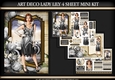 Art Deco Lady Lily 4 Aheet mini Kit Black