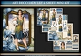 Art Deco Lady Lily 4 Sheet mini Kit Blue