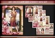 Art Deco Lady Lily 4 Sheet mini Kit Dark Pink