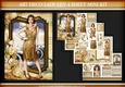 Art Deco Lady Lily 4 Sheet mini Kit Gold