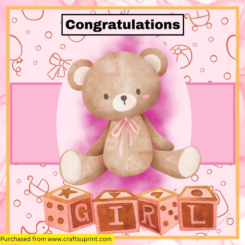 New Baby Girl Card Mini Kit