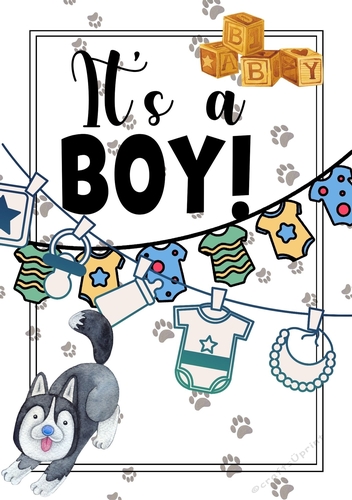 Baby Boy Card Sheet