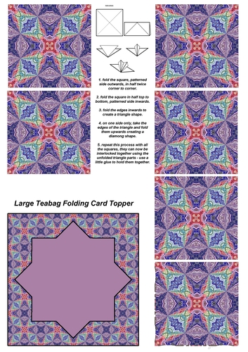 Teabag Folding Card Toppers Kit With Two Folding Cards and Two Sizes; Design 21
