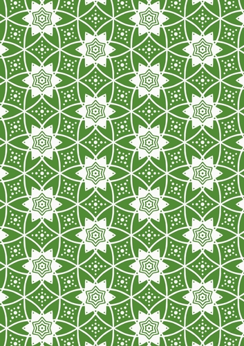 English Country Garden Single Sheet of A4 Patterned Paper4 for Scrapbooking, Card Making, etc. In Shades of Green Design 03