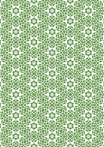 English Country Garden Single Sheet of A4 Patterned Paper for Scrapbooking, Card Making, etc. In Shades of Green Design 09