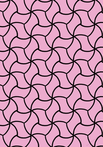 Single Sheet of A4 Patterned Paper for Scrapbooking, Card Making, etc. Various Geometric Pink and Black Design 01