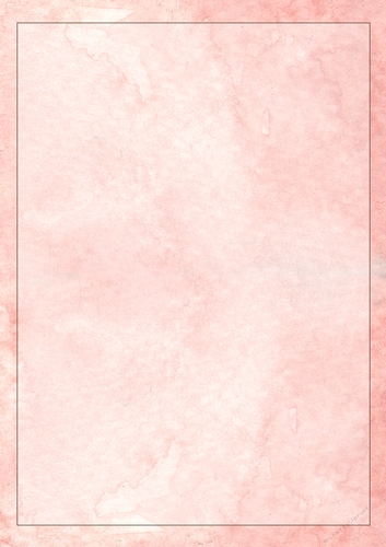 I Heart Hot Chocolate A4 Writing Paper Watercolour Plain Background Pink