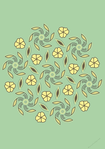 Boho Floral A4 scrapbooking patterned backing paper for cardmaking and other crafts 04