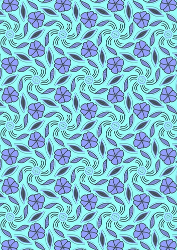 Boho Floral Bright Pattern A4 scrapbooking patterned backing paper for cardmaking and other crafts 01