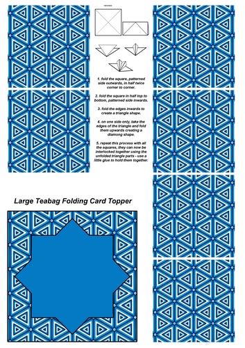 Teabag Folding Card Toppers Kit With Two Folding Cards and Two Sizes; Design 44