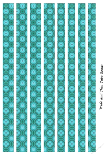 Wide and Thin Tube Paper Bead Design #1