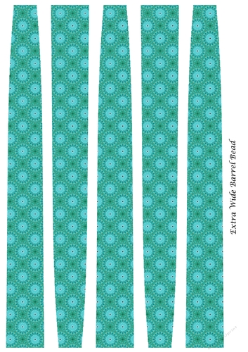 Extra Wide Barrel Paper Bead Design #2