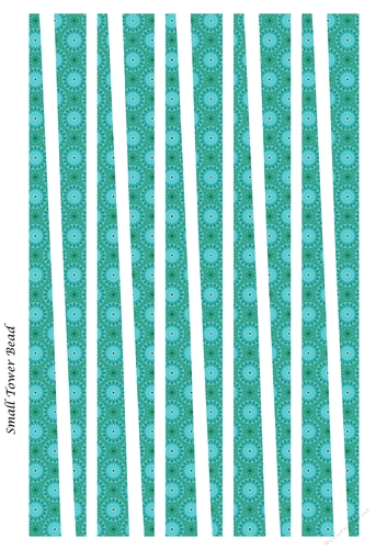 Small Tower Bead Paper Bead Design #2