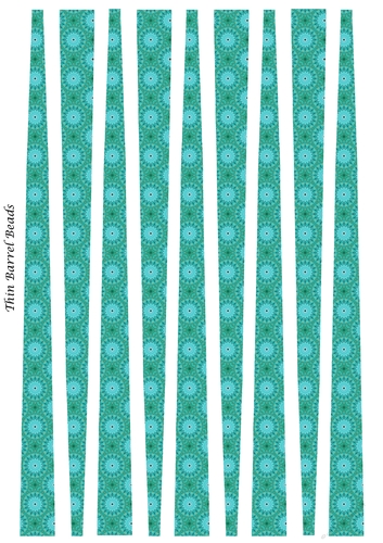 Thin Barrel Paper Bead Design #2