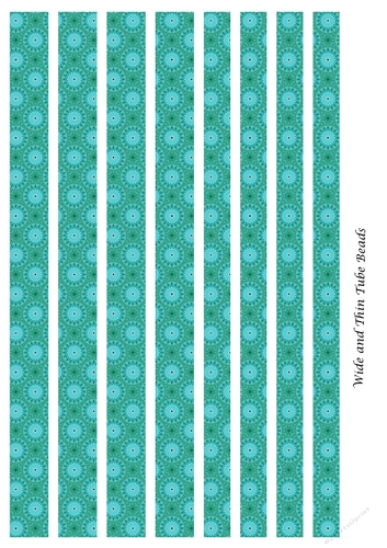 Wide and Thin Tube Paper Bead Design #2