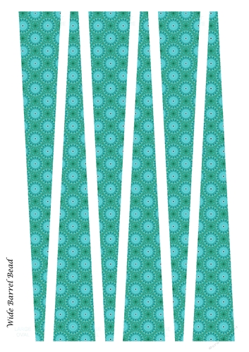 Wide Barrel Paper Bead Design #2