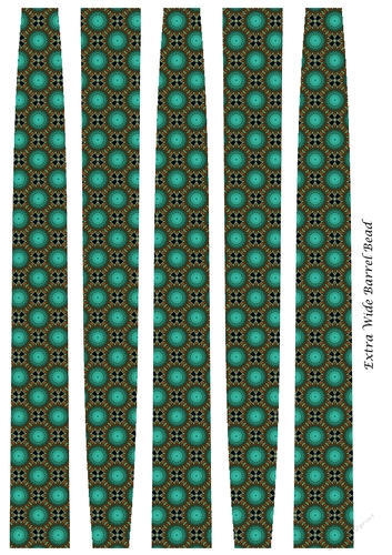 Extra Wide Barrel Paper Bead Design #3