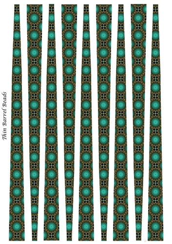Thin Barrel Paper Bead Design #3
