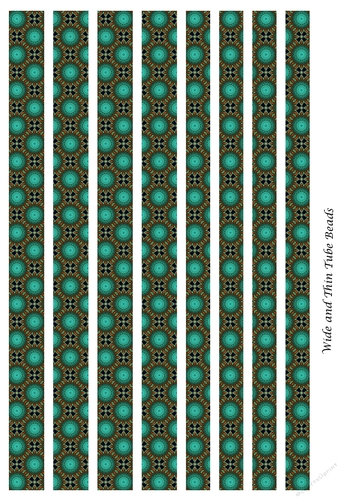 Wide and Thin Tube Paper Bead Design #3