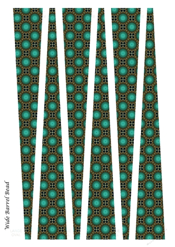 Wide Oval Barrel Paper Bead Design #3
