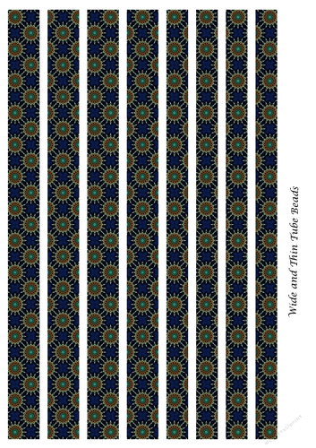 Wide and Thin Tube Paper Bead Design #4