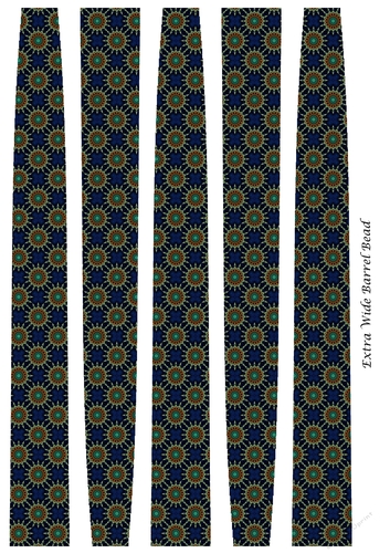 Extra Wide Barrel Paper Bead Design #4