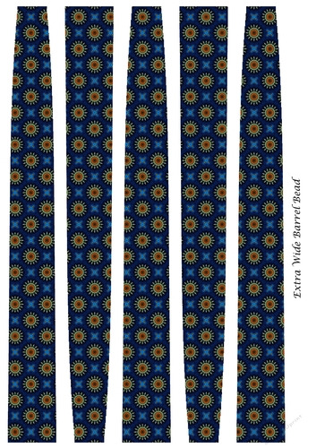 Extra Wide Barrel Paper Bead Design #5